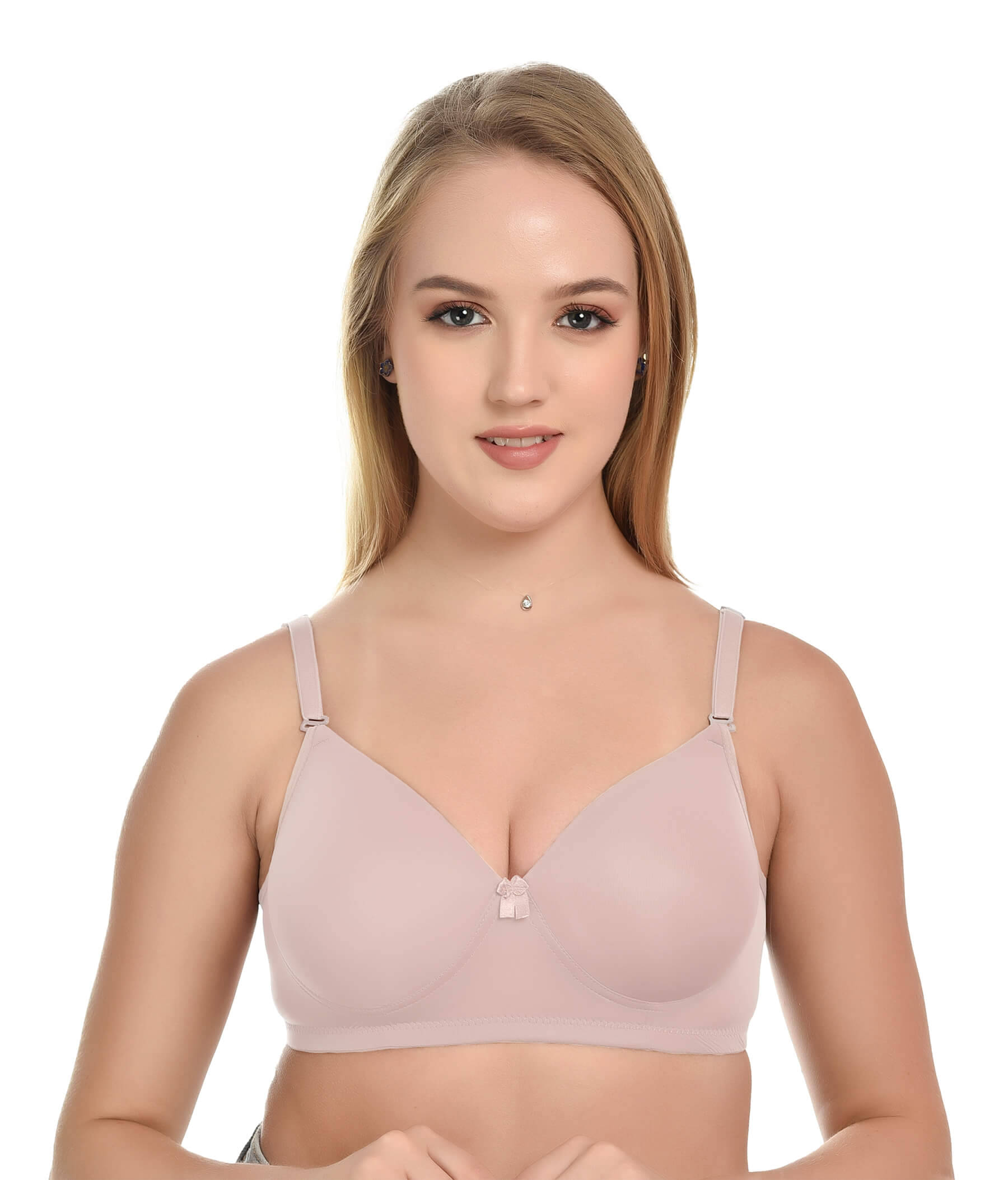 Lushmod Pack of 1 Lycra Lightly Padded T-Shirt Bra For Women ( Mauve )     			Lushmod Pack of 1 Lycra Lightly Padded T-Shirt Bra For Women ( Mauve )