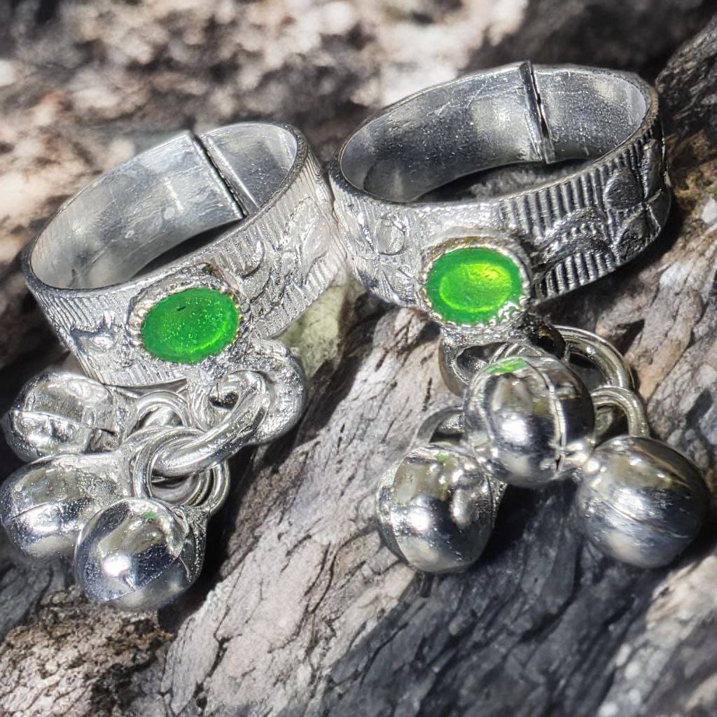     			METTI MOHAN TRADERS Silver Toe Rings ( Pack of 2 )