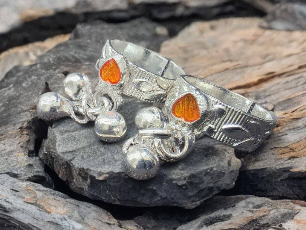 METTI MOHAN TRADERS Silver Toe Rings ( Pack of 2 ) METTI MOHAN TRADERS Silver Toe Rings ( Pack of 2 )