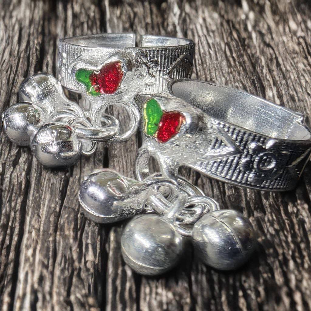     			METTI MOHAN TRADERS Silver Toe Rings ( Pack of 2 )