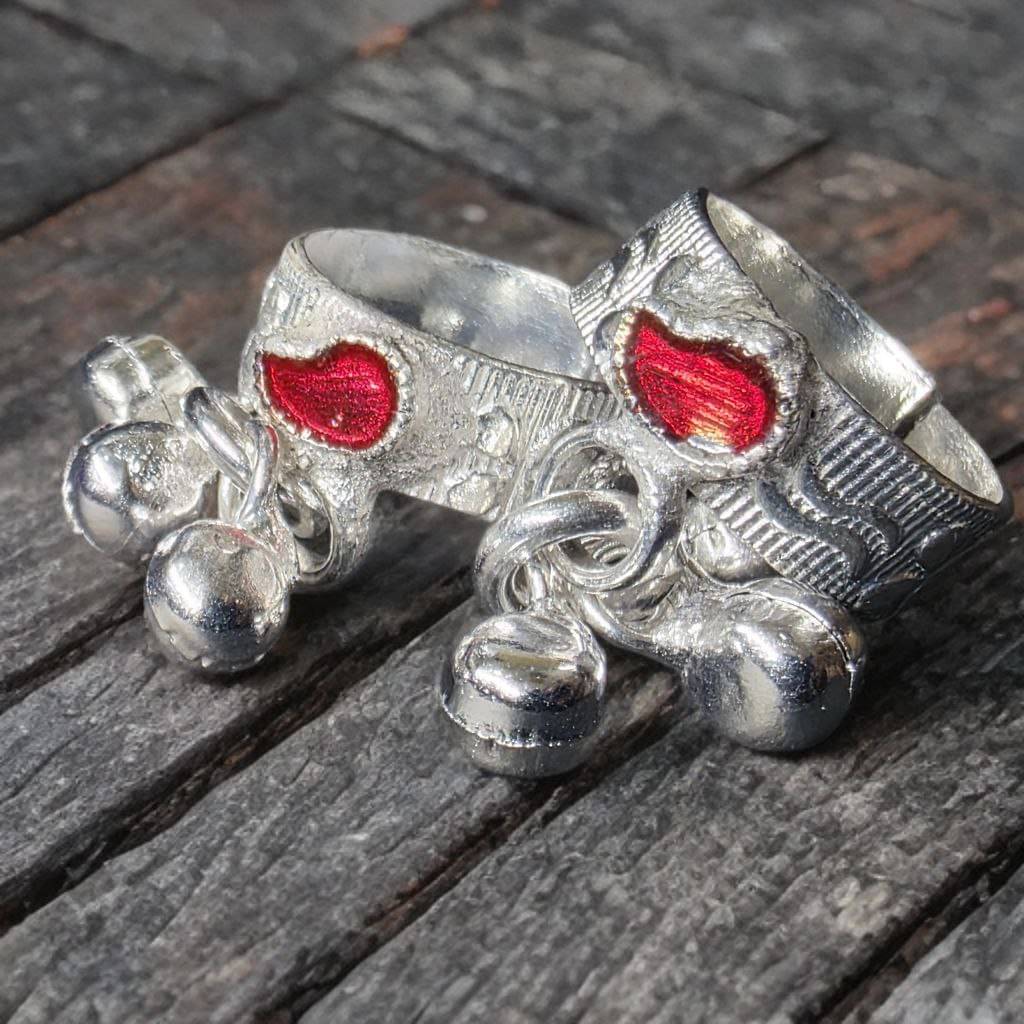     			METTI MOHAN TRADERS Silver Toe Rings ( Pack of 2 )