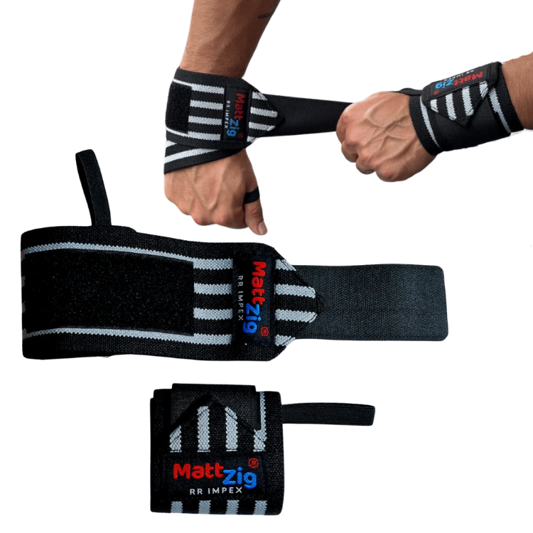     			MattZig Grey Nylon Wrist Wrap ( Pack of 1 )