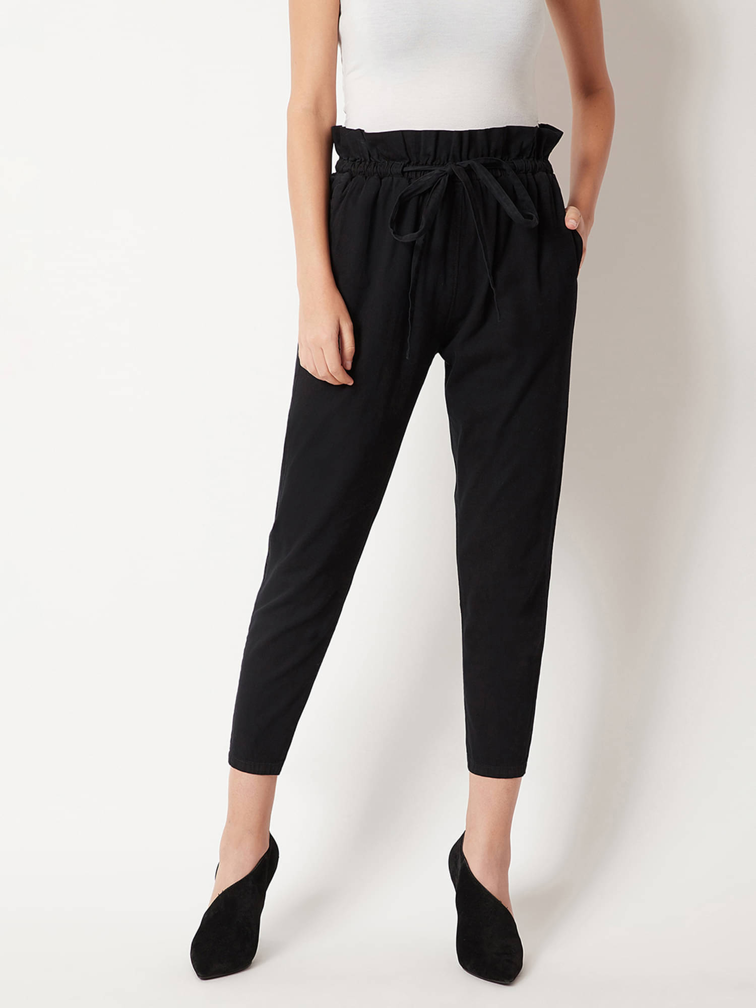     			Miss Chase Women's Regular Fit High-Rise Jeans ( Black )