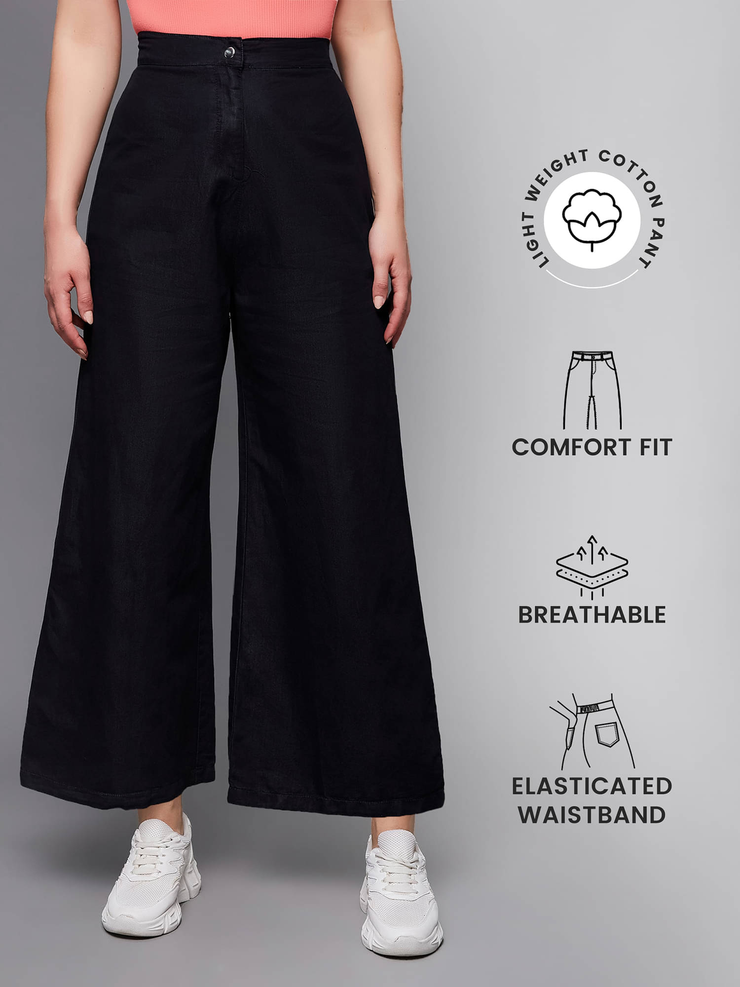     			Miss Chase Women's Relaxed Fit High-Rise Jeans ( Black )