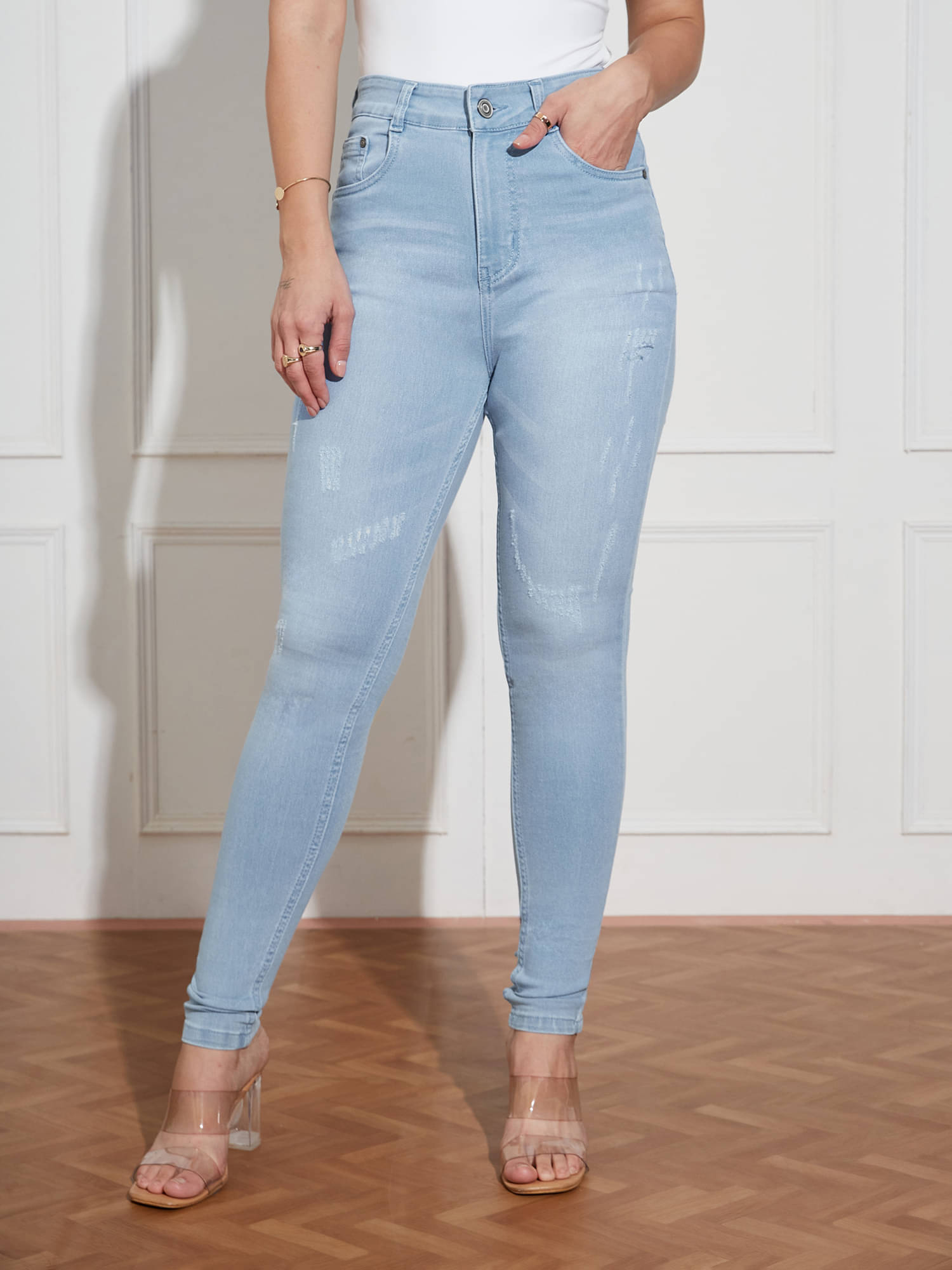     			Miss Chase Women's Skinny Fit High-Rise Jeans ( Blue )