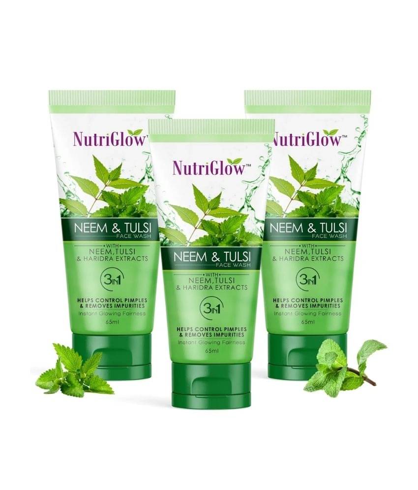     			Nutriglow Neem & Tulsi Face Wash, 65 ml Each (Pack of 3)