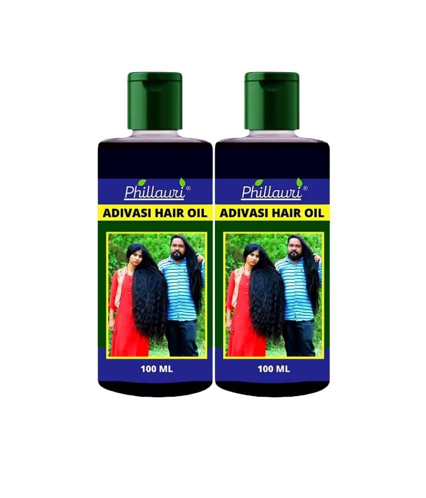     			Phillauri Adivasi Ayurvedic Herbal Hair Oil - Dandruff Control - Hair Loss Control - Long Hair - For Women and Men (100 ml) PACK 2