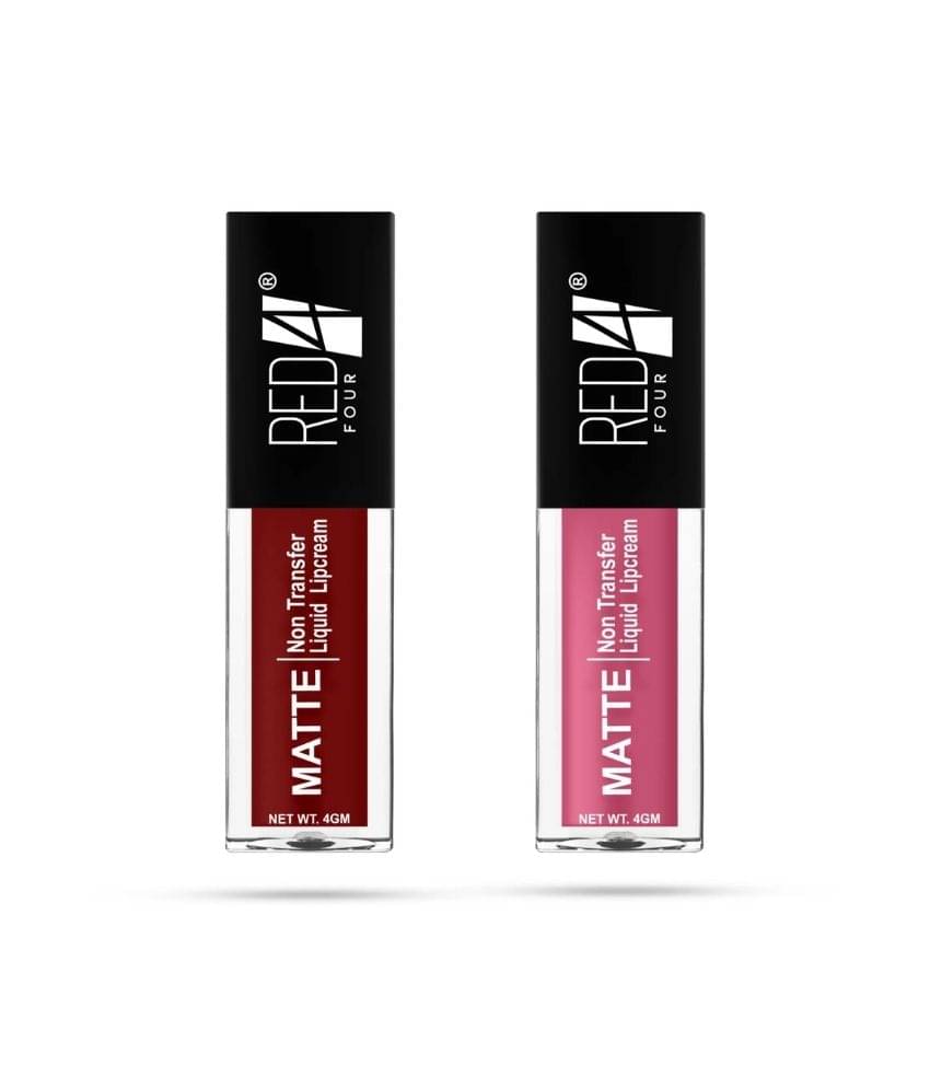 RED 4 Rich Red,Pink Rose Matte Long Lasting Liquid Lipstick ( Pack of 1 ) RED 4 Rich Red,Pink Rose Matte Long Lasting Liquid Lipstick ( Pack of 1 )