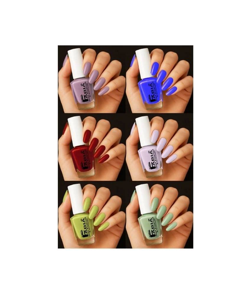     			SMCFABIA Multi Glossy Nail Polish 42 ( Pack of 6 )