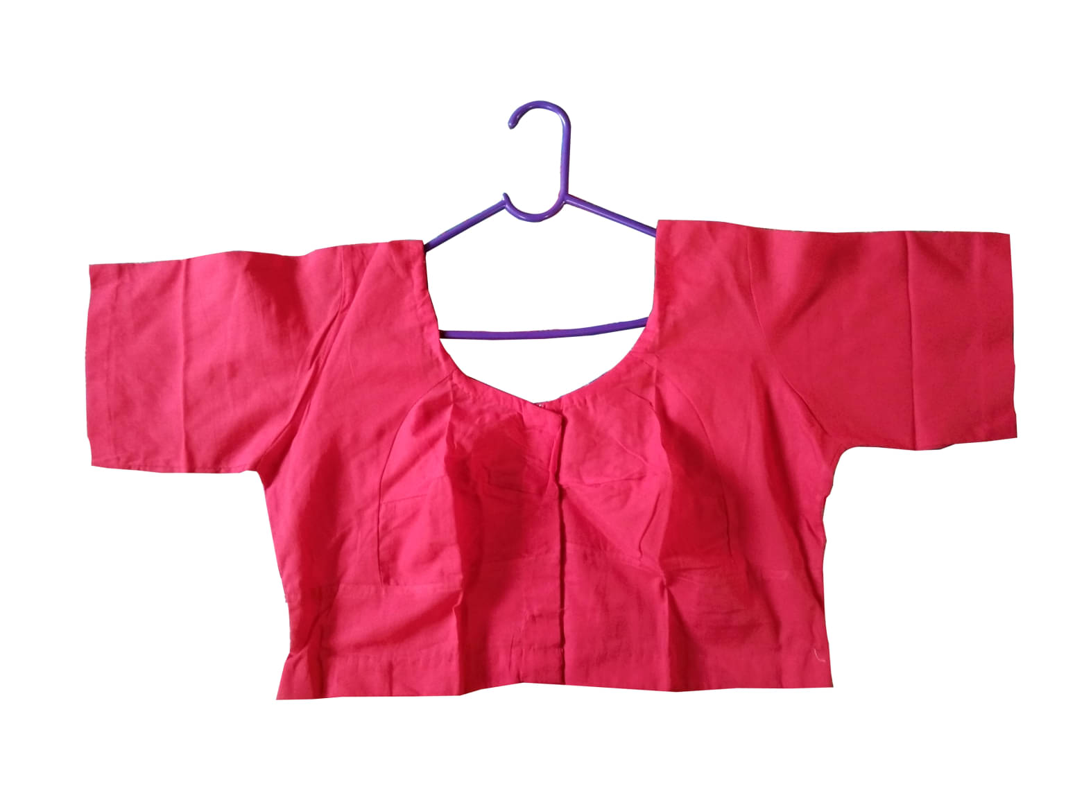     			SUCHITRA STORE Cotton Readymade without Pad Round Neck Women's Blouse ( Red )