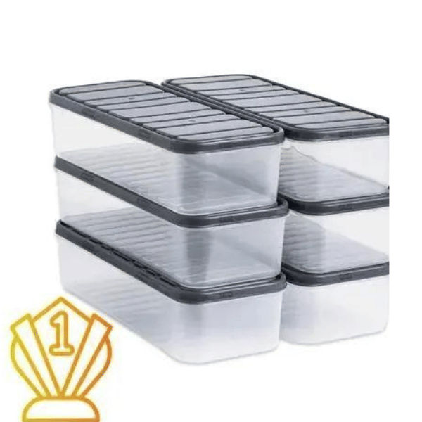 SWASTICK STORAIGE CONTAINERS Plastic Transparent Multi-Purpose Container ( Set of 6 ) SWASTICK STORAIGE CONTAINERS Plastic Transparent Multi-Purpose Container ( Set of 6 )