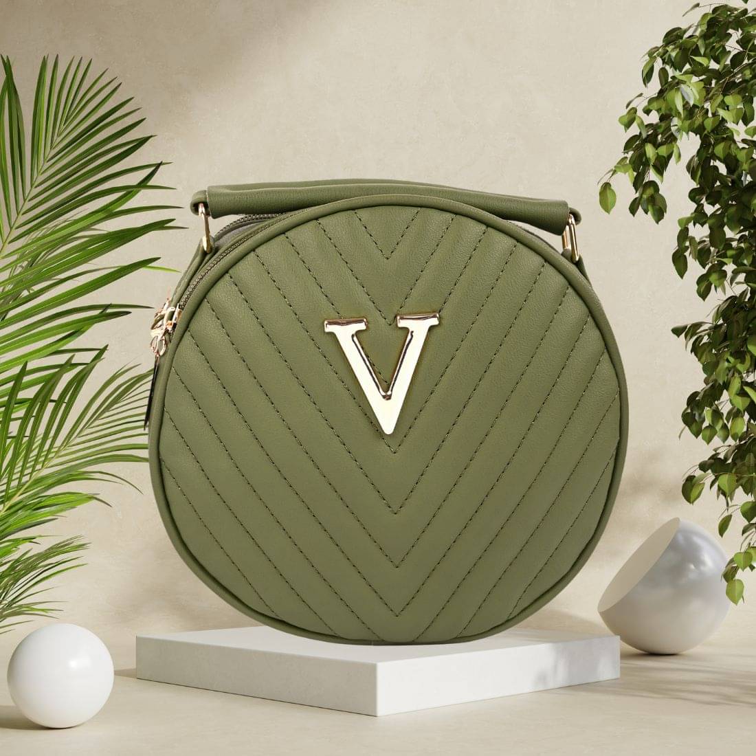     			Sageware Sling Bag PU Set of 1 ( Olive )