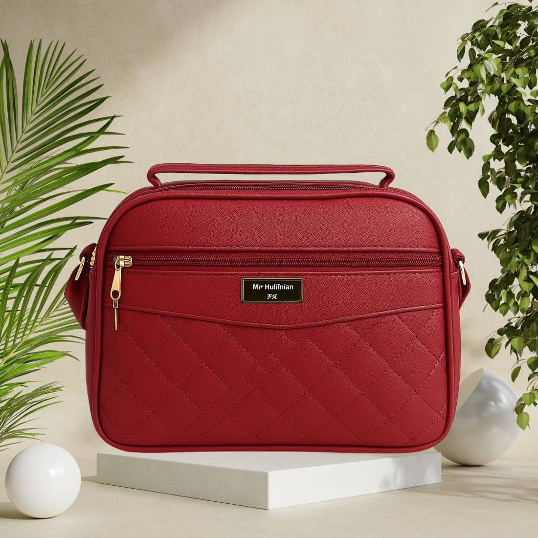     			Sageware Sling Bag PU Set of 1 ( Maroon )