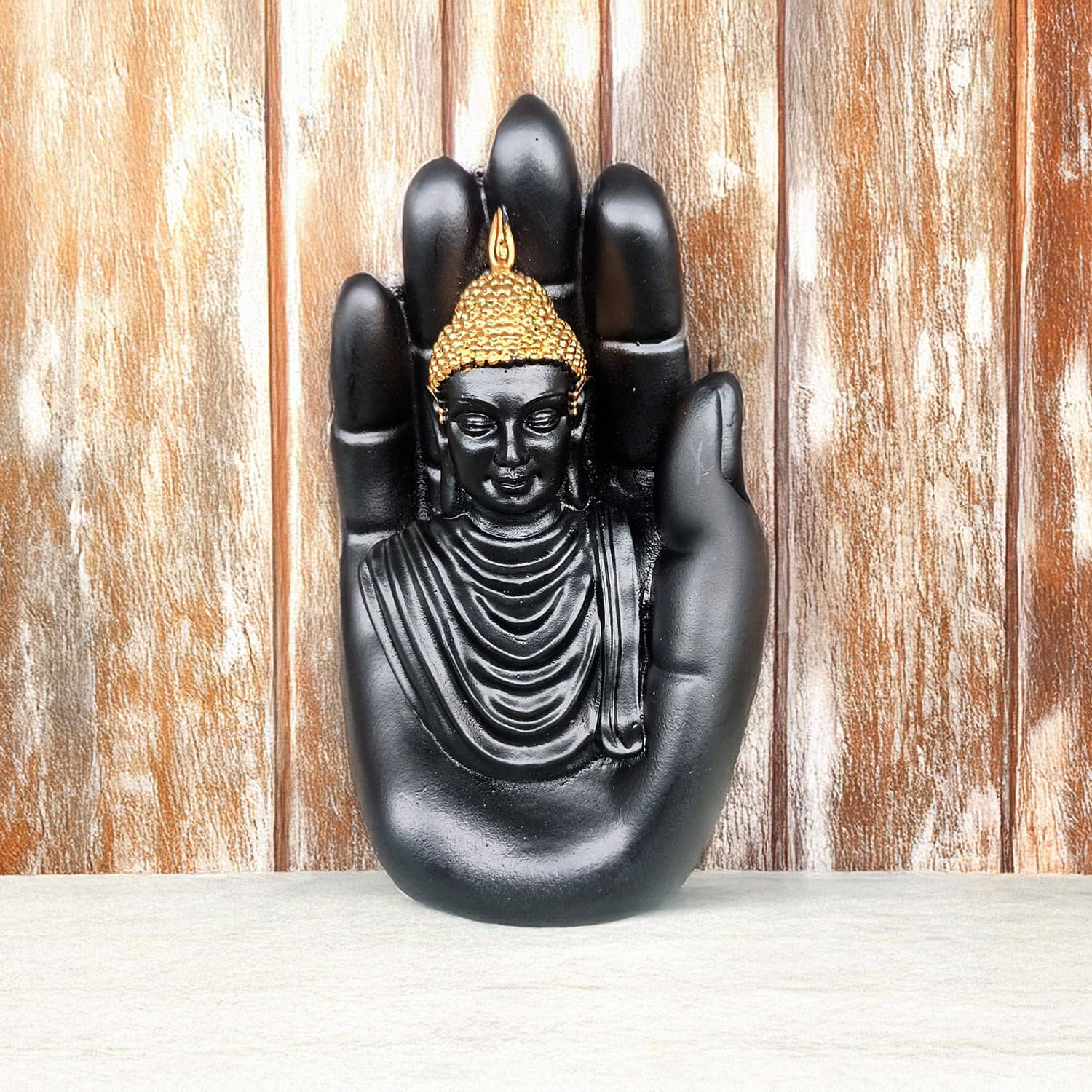     			Satyam Polyresin Buddha Idol ( 12 cm )