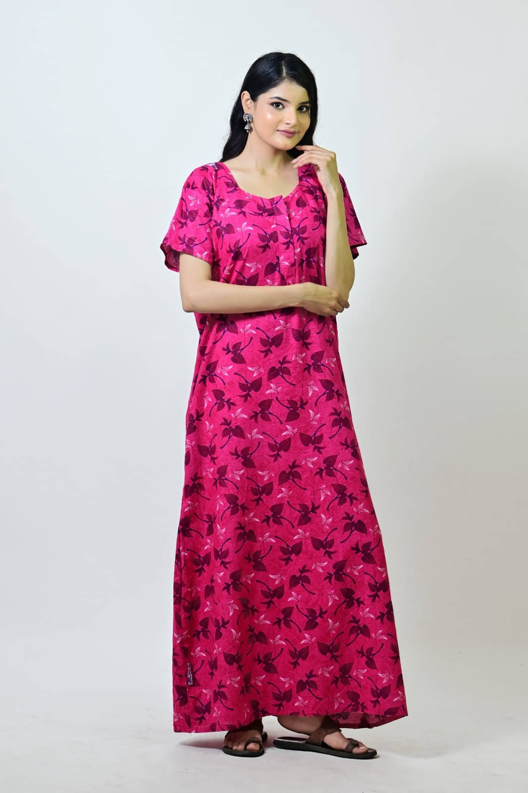     			Shopping Star Cotton Printed Women Regular Nighty ( Pink )