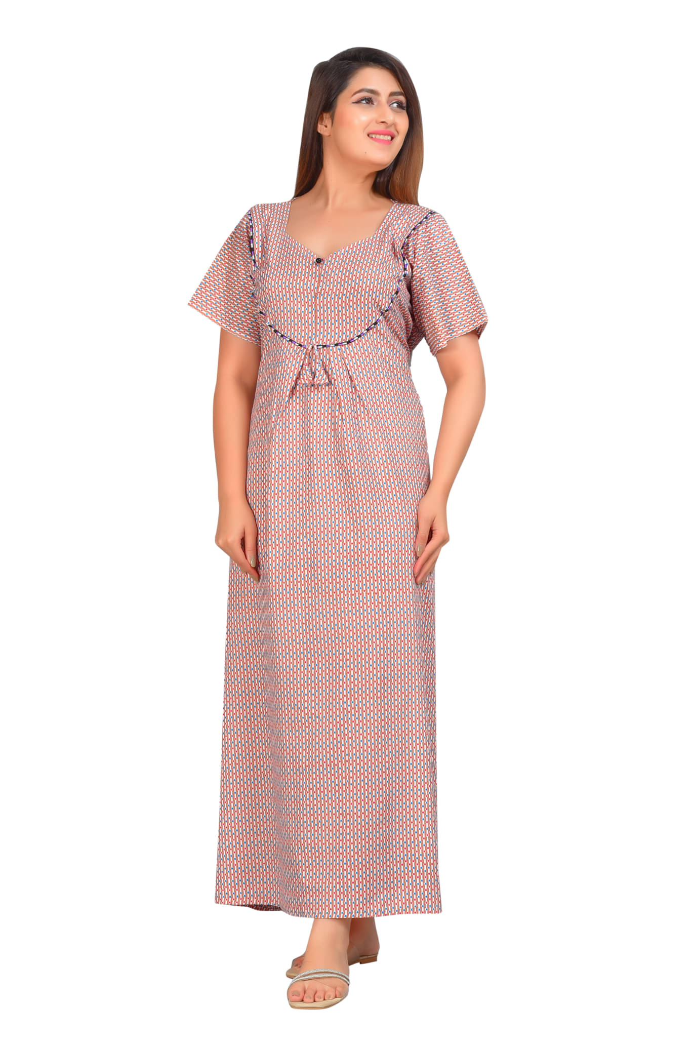     			Shopping Star Cotton Printed Women Regular Nighty ( Beige )