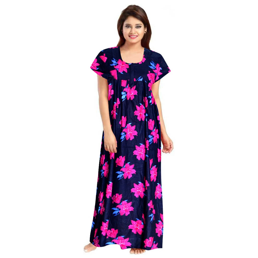     			Shopping Star Cotton Printed Women Regular Nighty ( Multicolor 1 )