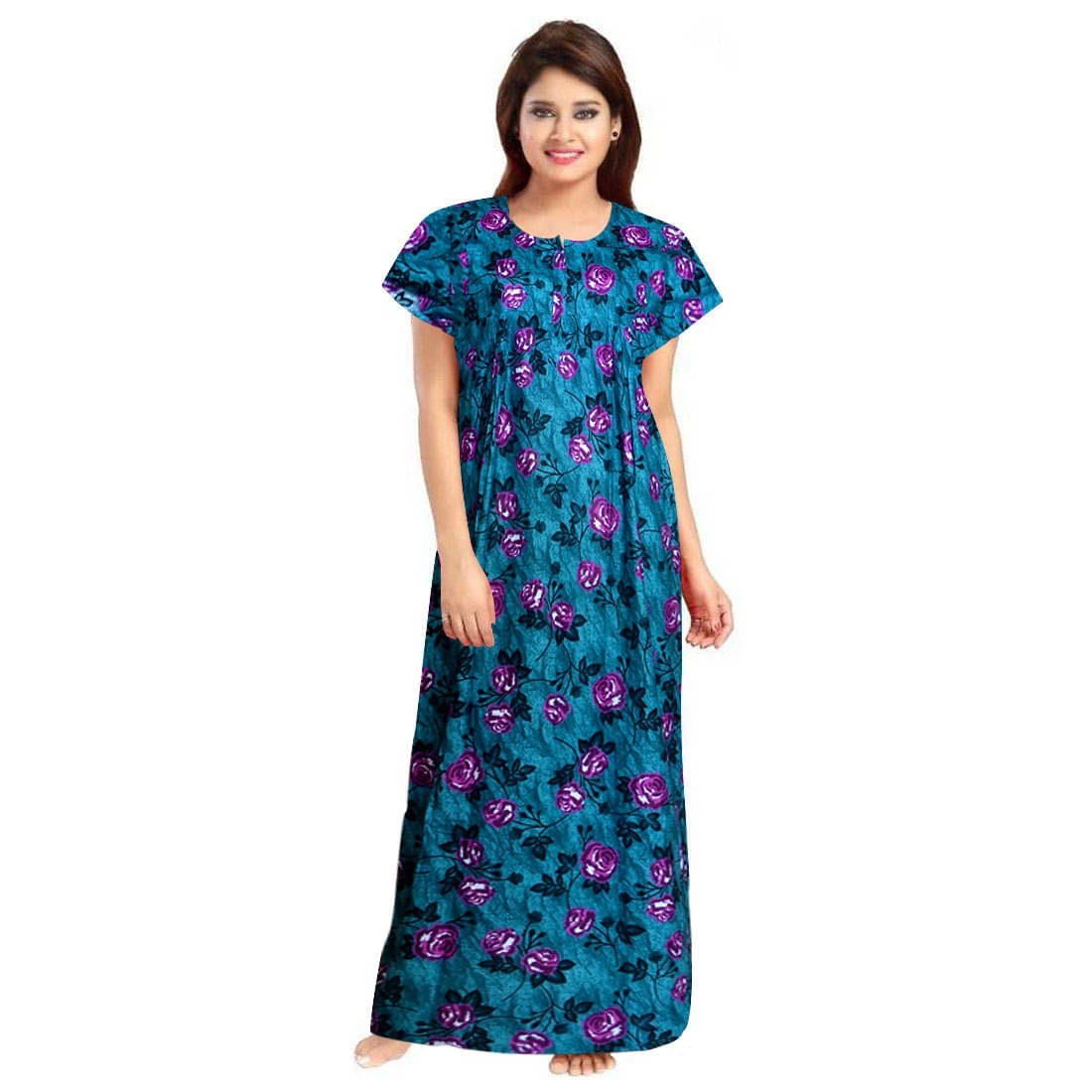     			Shopping Star Cotton Printed Women Regular Nighty ( Green )