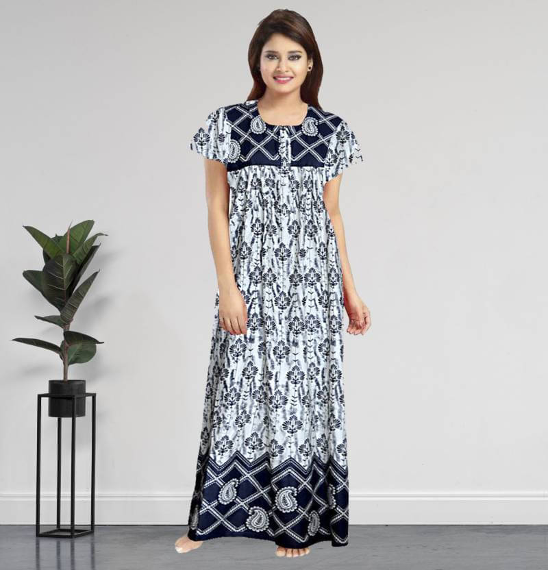     			Shopping Star Cotton Printed Women Regular Nighty ( Grey )