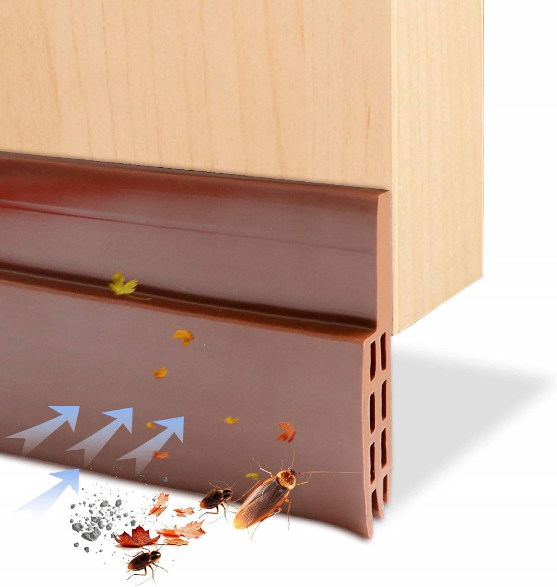Silicon Door Bottom Sealing Strip | Self Adhesive Door Gap Filler Rubber | Door Bottom Sealing Strip Guard | Protector from Cockroach, Insect, Bugs, Air & Dust Silicon Door Bottom Sealing Strip | Self Adhesive Door Gap Filler Rubber | Door Bottom Sealing Strip Guard | Protector from Cockroach, Insect, Bugs, Air & Dust
