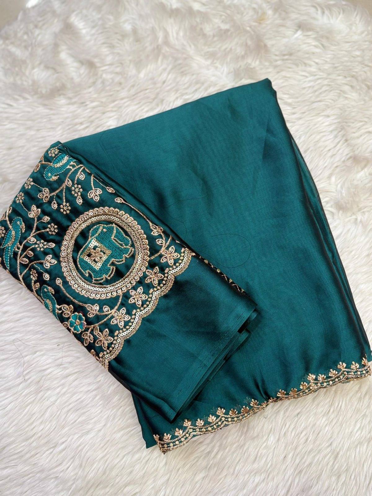     			Sitanjali Silk Blend Printed Sambalpuri Saree With Unstitched Blouse Piece ( Turquoise )