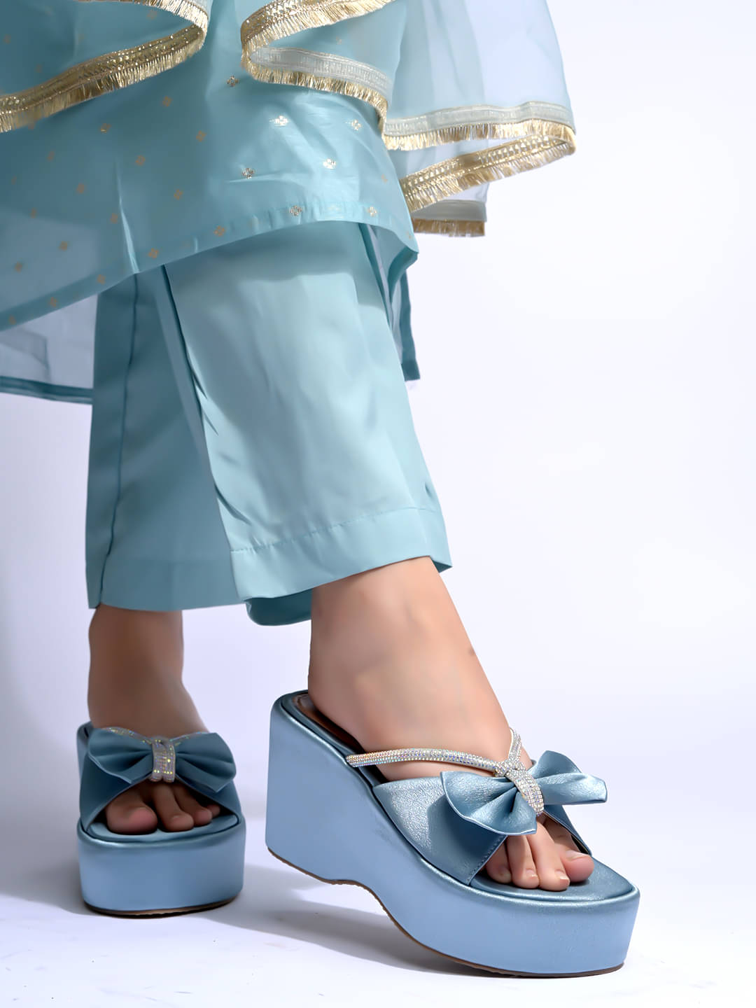     			Stylestry Blue Women's Sandal Heels