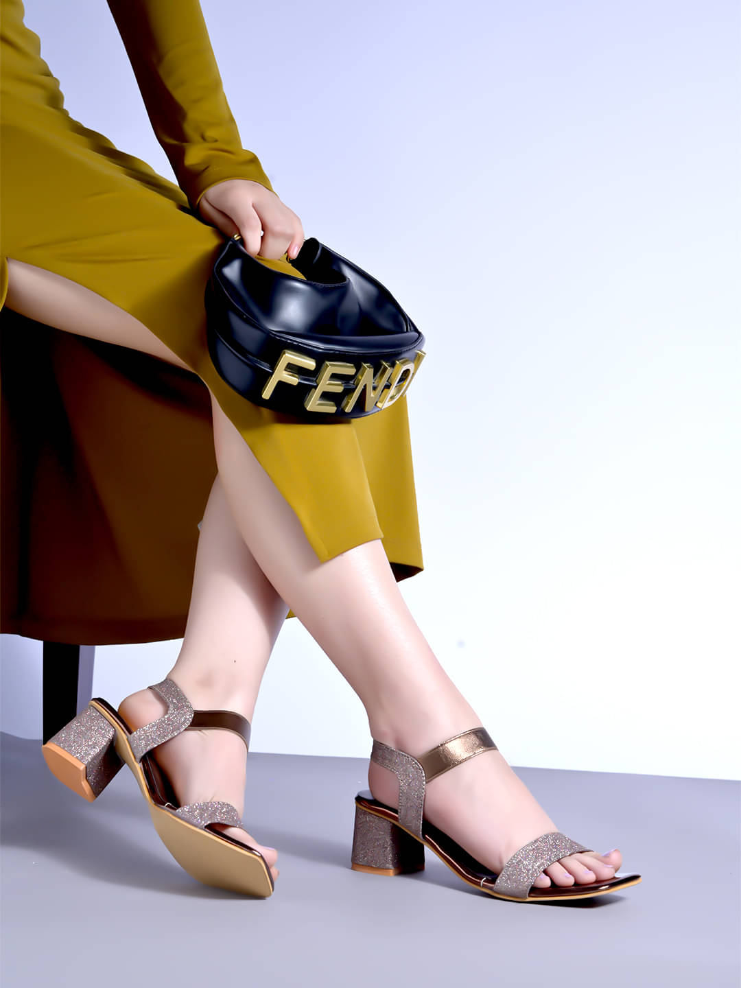     			Stylestry Bronze Women's Sandal Heels