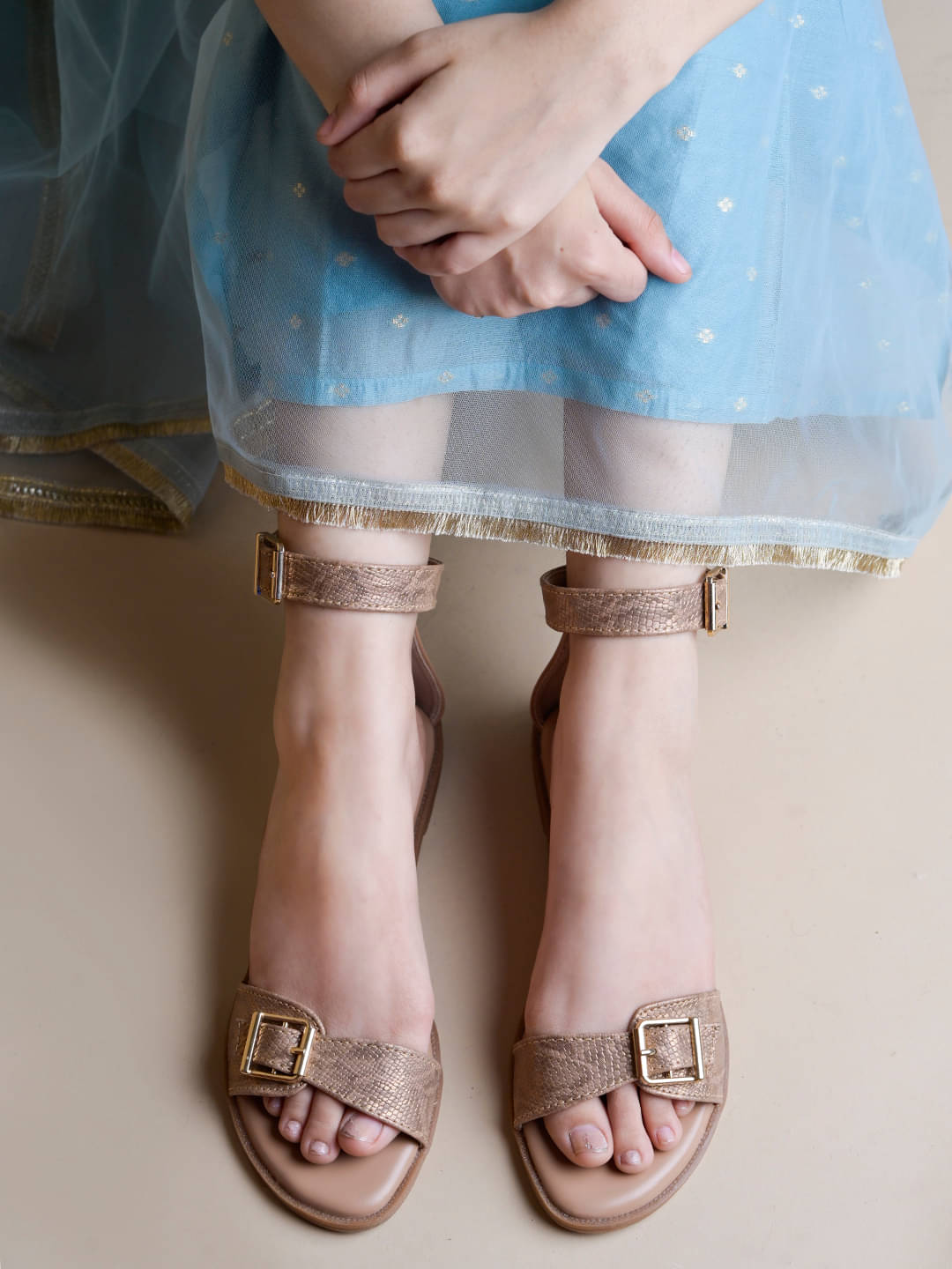     			Stylestry Copper Women's Flats