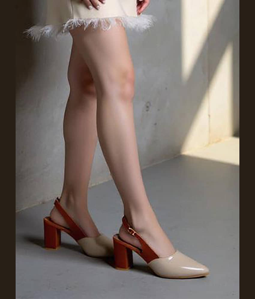 Stylestry Cream Women's Pumps Heels - Heels | Buy online on ZillyBuy