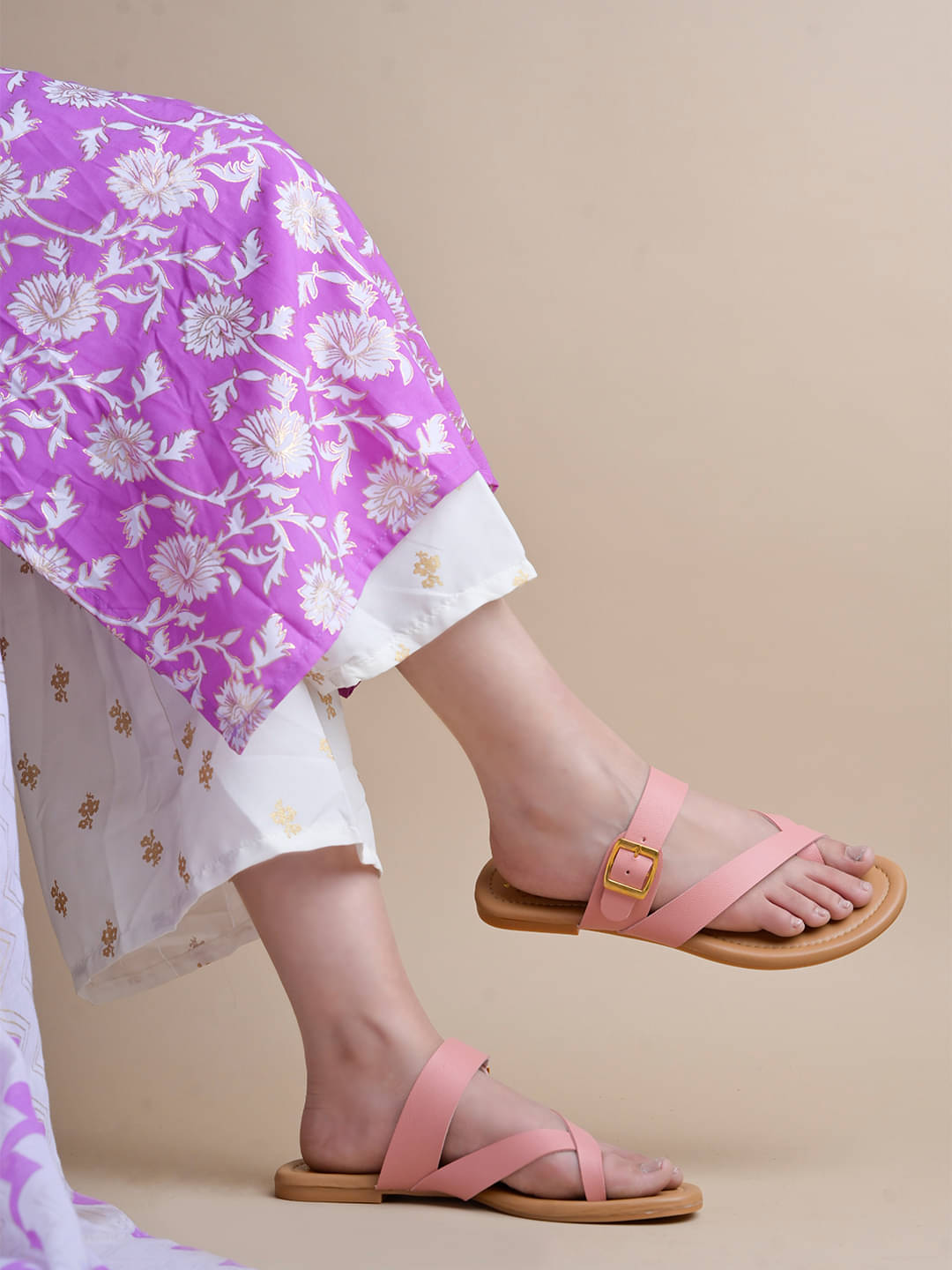     			Stylestry Peach Women's Flats