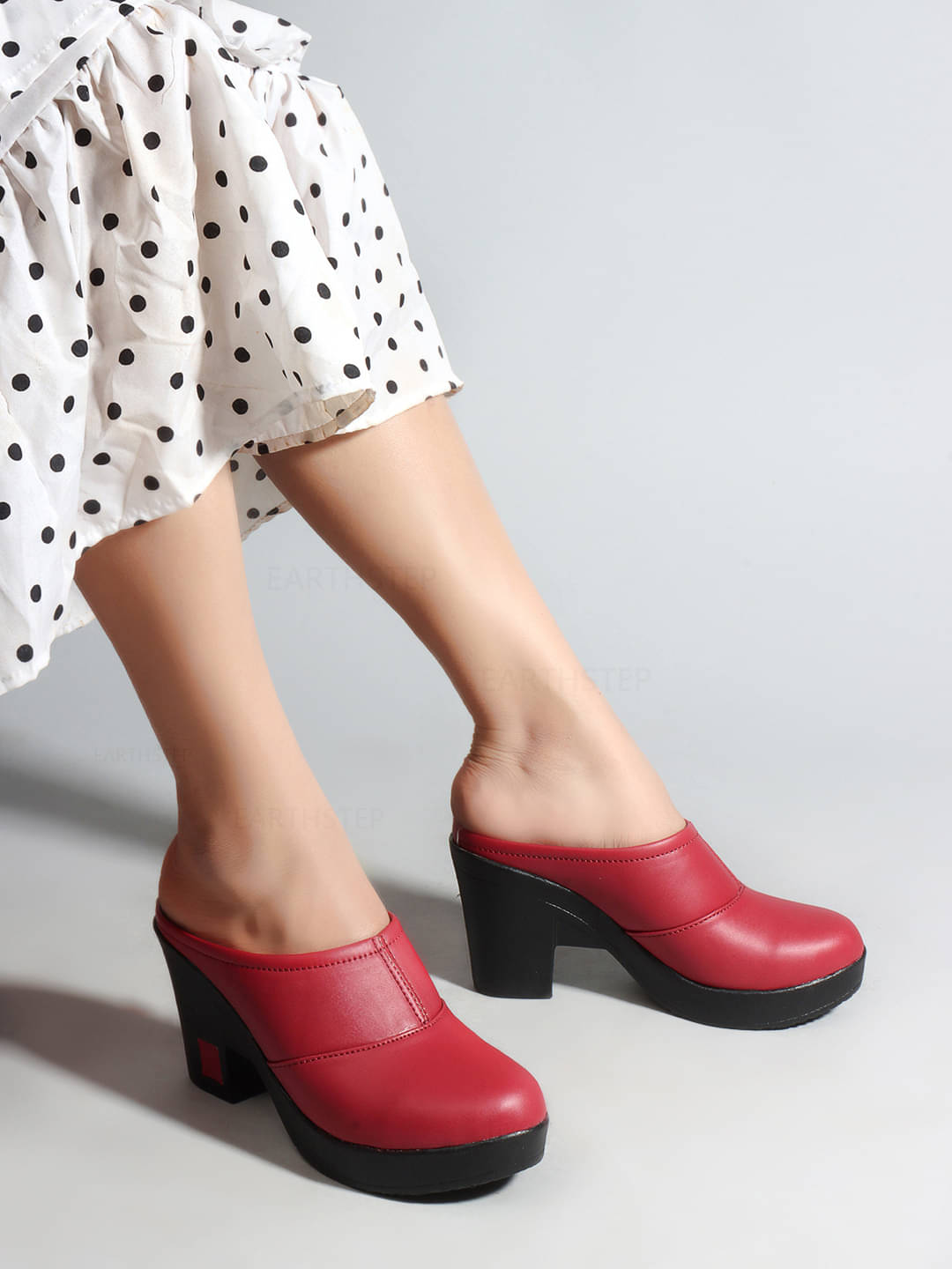     			Stylestry Red Women's Pumps Heels