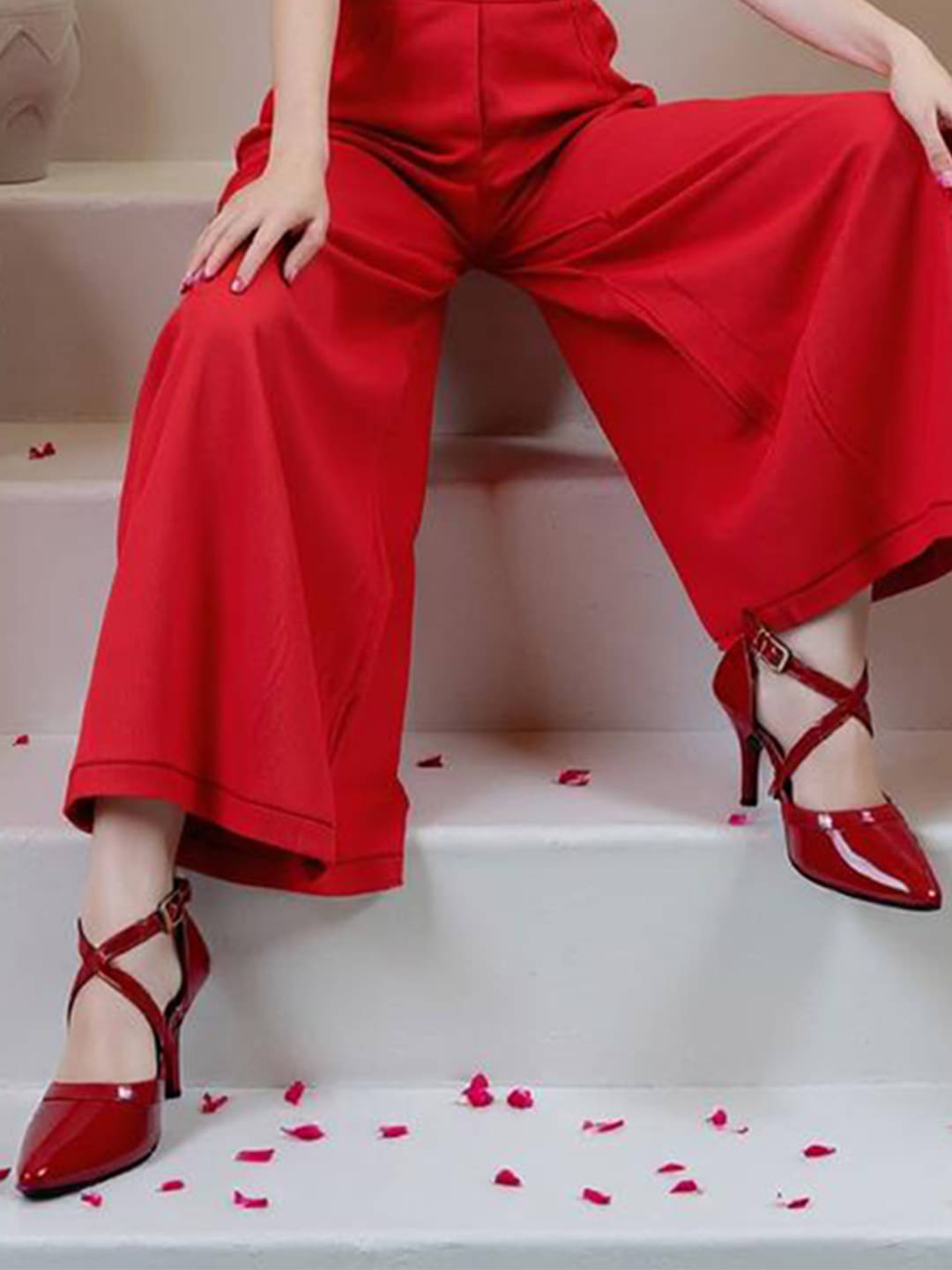     			Stylestry Red Women's Pumps Heels