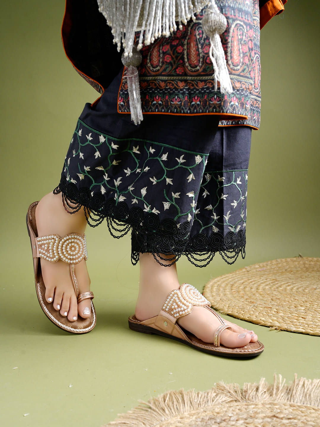     			Stylestry Rose Gold Women's Flats