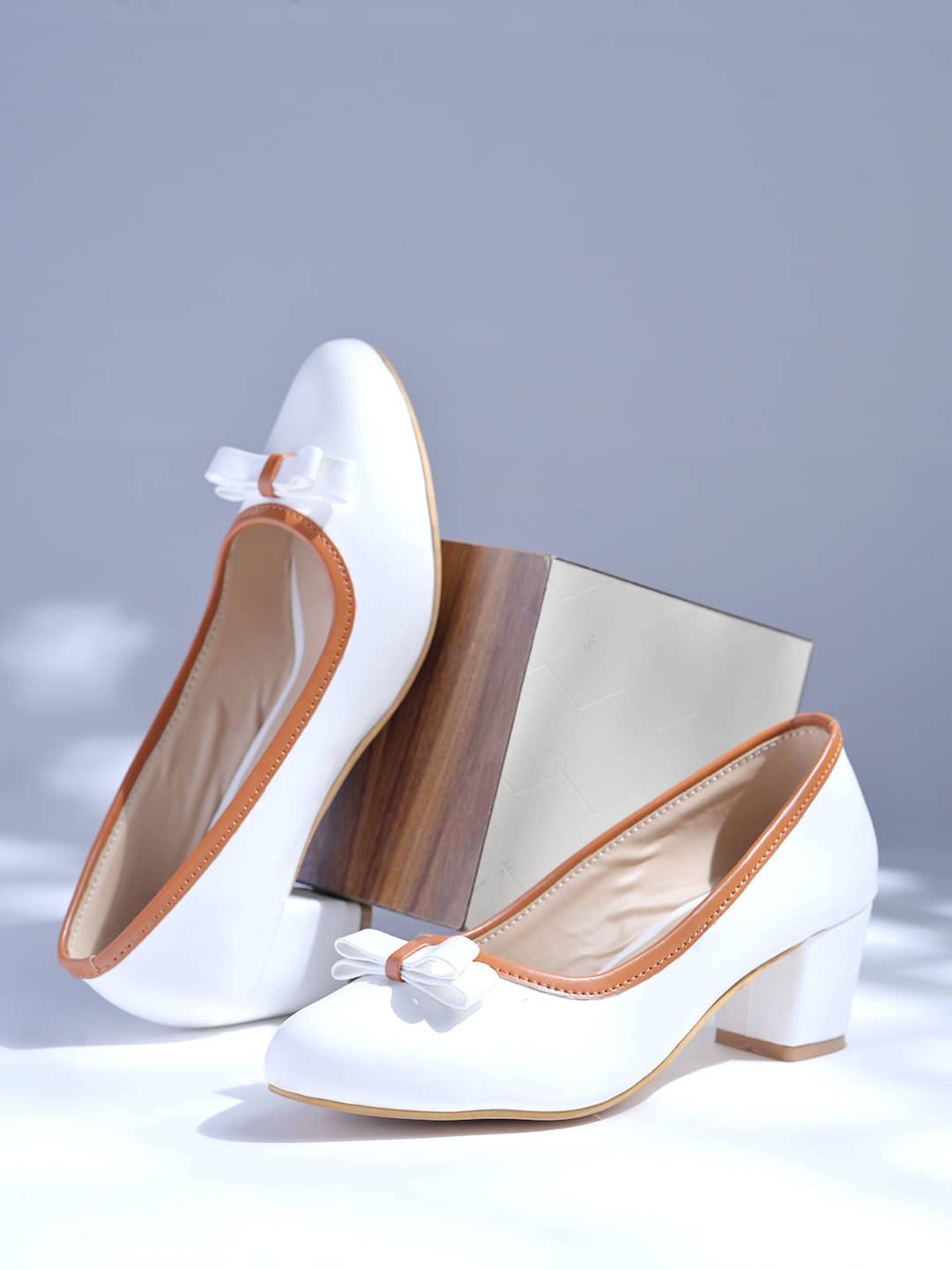     			Stylestry White Women's Pumps Heels