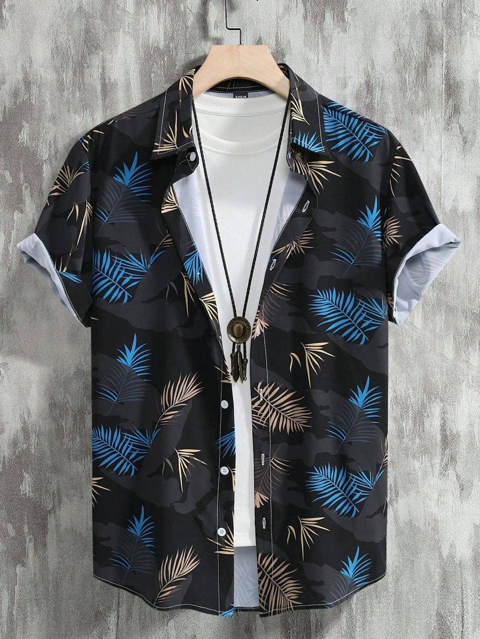     			Sweet Shyam Polyester Regular Fit Printed Half Sleeves Men's Casual Shirt - Black ( Pack of 1 )