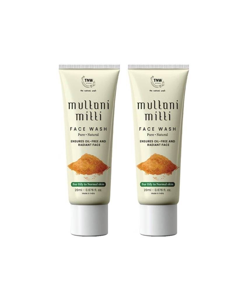     			TNW - The Natural Wash multani Mitti Face Wash For Oil Free And Radiant Face 20ml Each (Pack of 2)