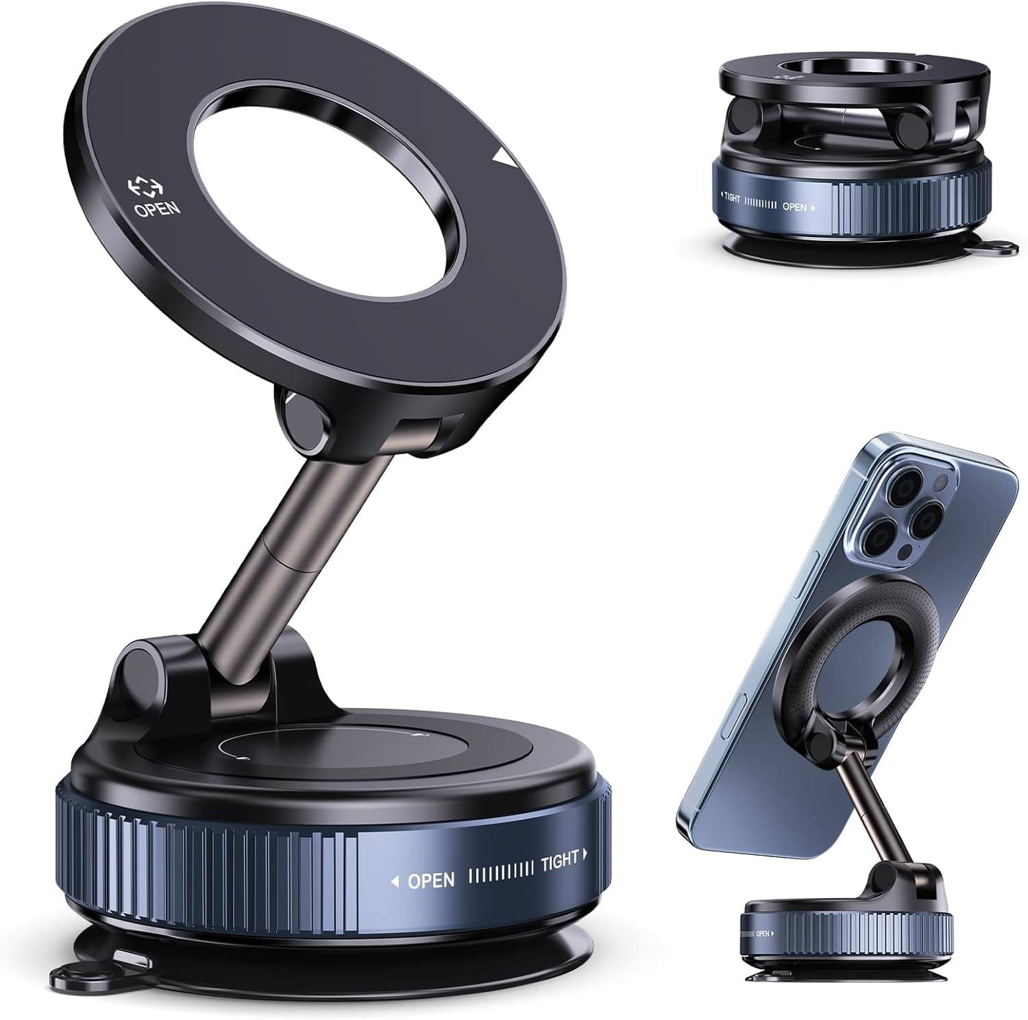    			Theos Dashboard & Windshield Single Clamp Car Mobile Holder - Multicolor