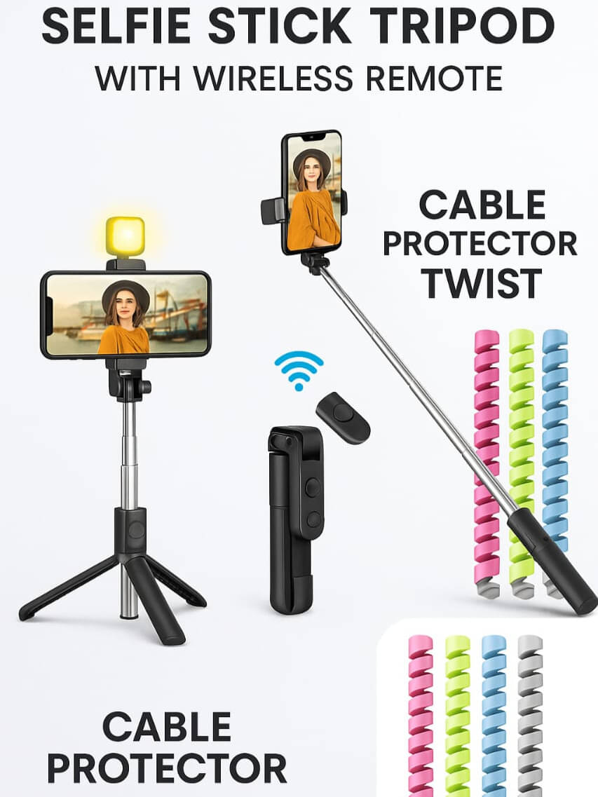     			Uniqro Bluetooth Tripod ( Black )
