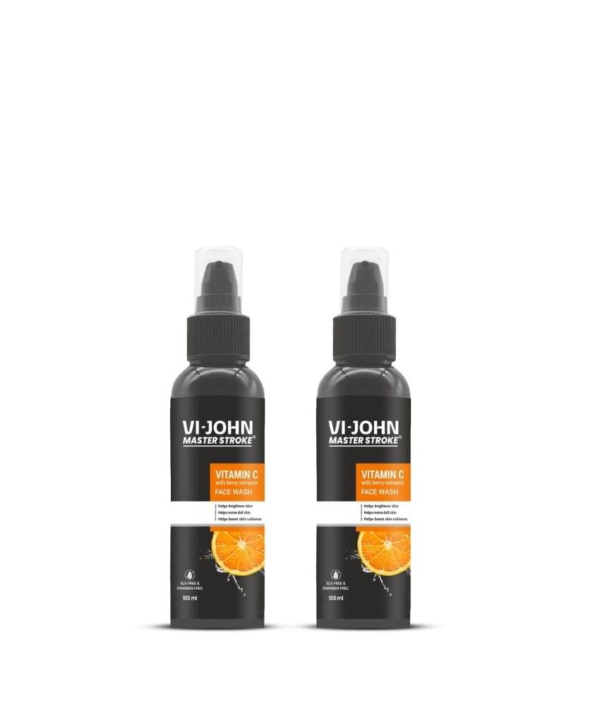     			Vi-John Master Stroke Vitaminn-C Face Wash Brightening Skin And Radiant Glow For All Skin Type, 100ml (Pack of 2)