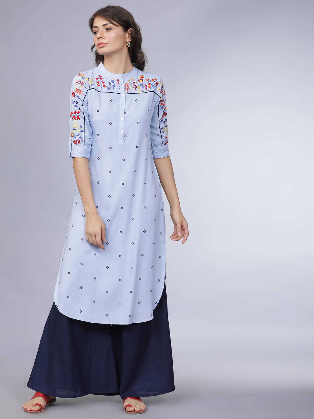 Vishudh Women Rayon Solid Straight Kurti ( Purple ) Vishudh Women Rayon Solid Straight Kurti ( Purple )