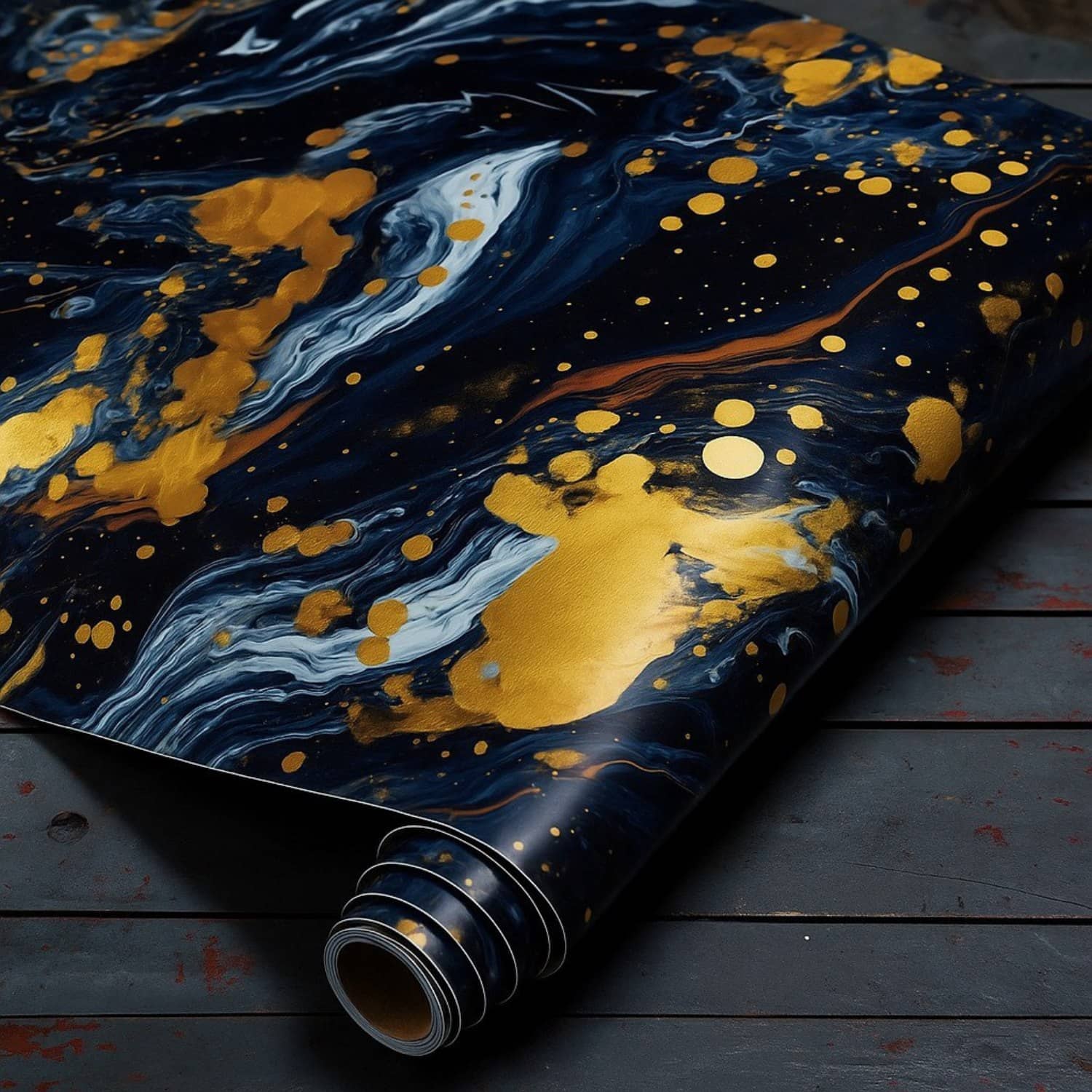 WALLPAPER , Self Adhesive Galaxy Gold Kitchen Stickers Wallpaper PVC Waterproof Wallpeper for Kitchen, Table, Living Room, Bed Room, Cafe Wall , KITCHEN TABLE , FURNITURE , RESTAURANT , HOTEL , KIDS ROOM WALL