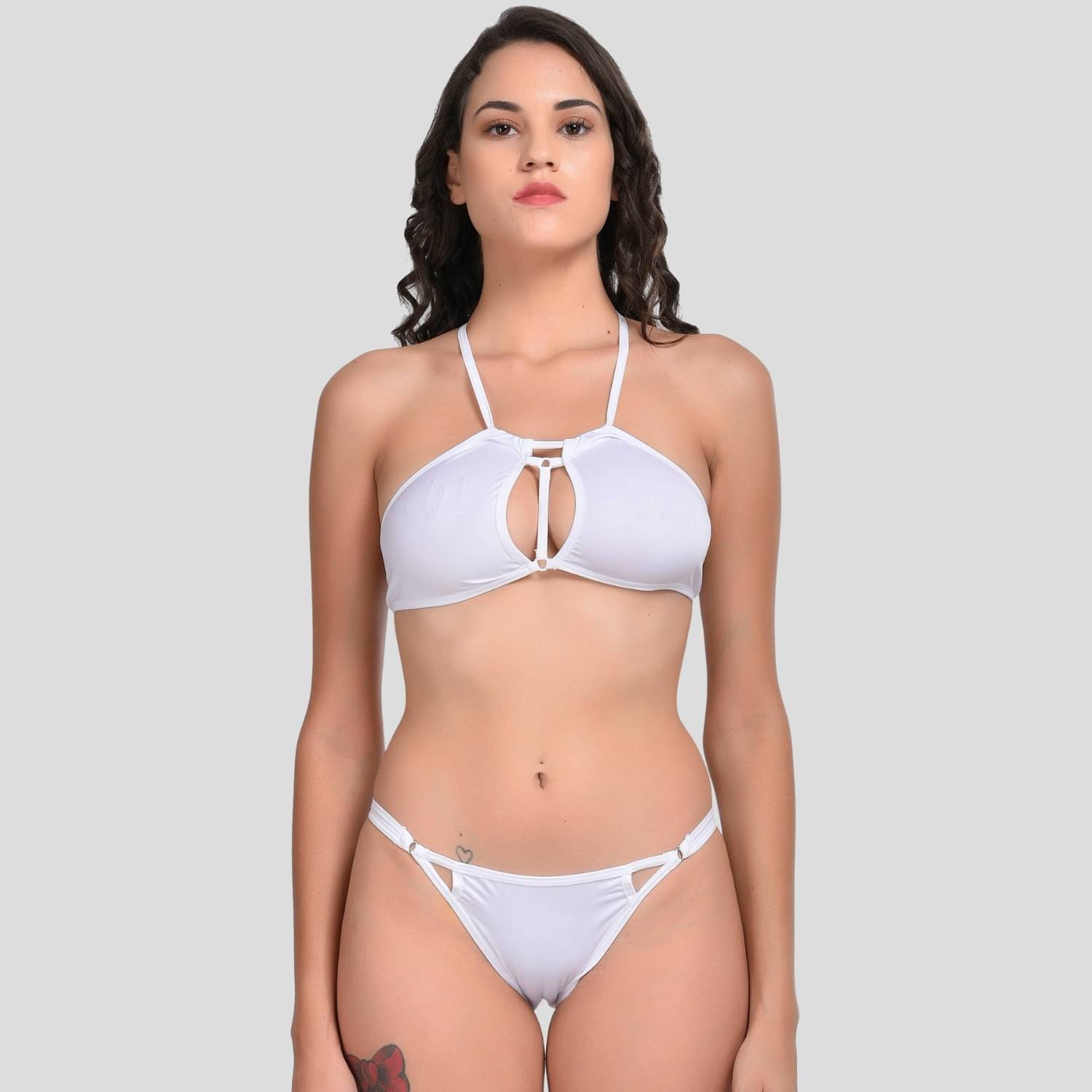 Zerjama Cotton Lycra Non Padded Bra & Panty Set ( White , Pack of 1 ) Zerjama Cotton Lycra Non Padded Bra & Panty Set ( White , Pack of 1 )