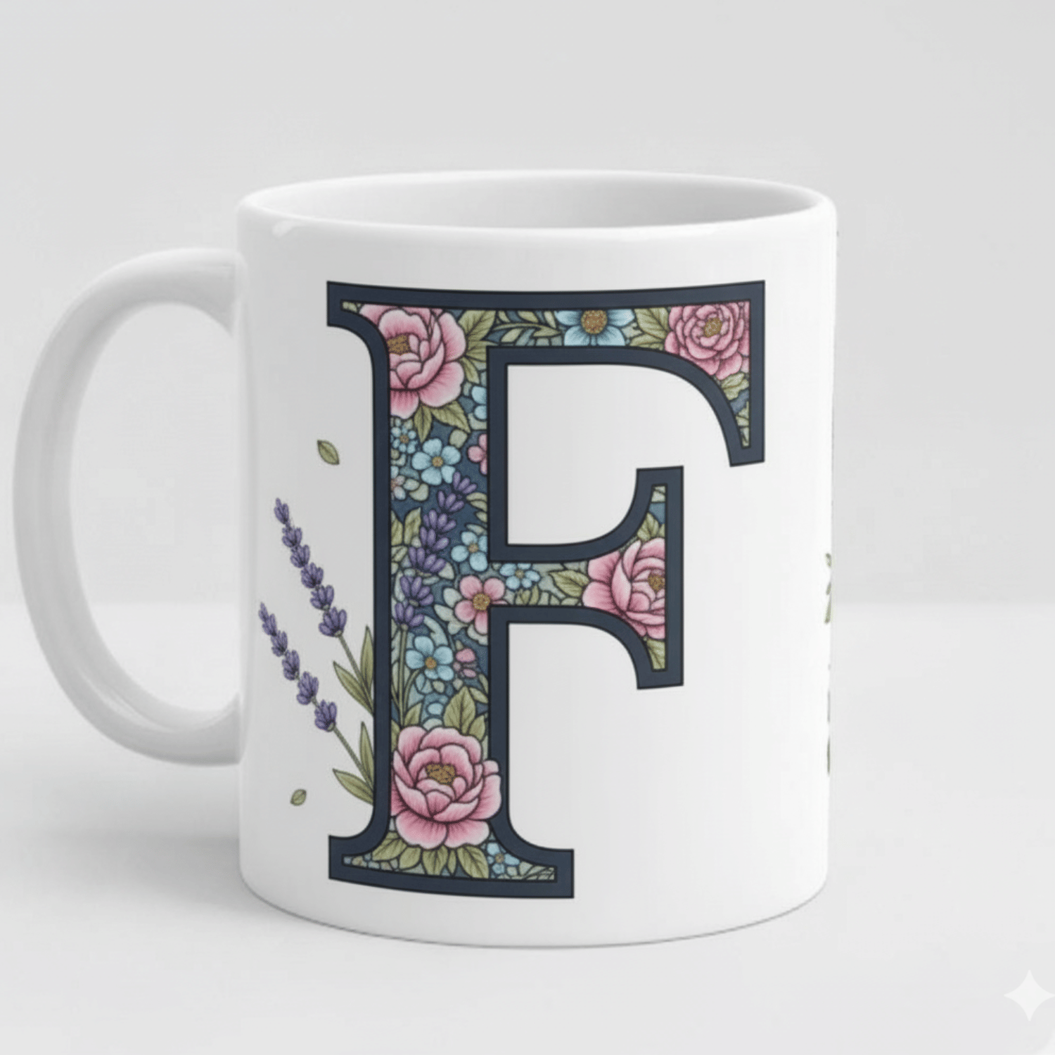 maddock corp Alphabet Printed F Floral Ceramic Coffee Mug 350 mL ( Pack of 1 ) maddock corp Alphabet Printed F Floral Ceramic Coffee Mug 350 mL ( Pack of 1 )