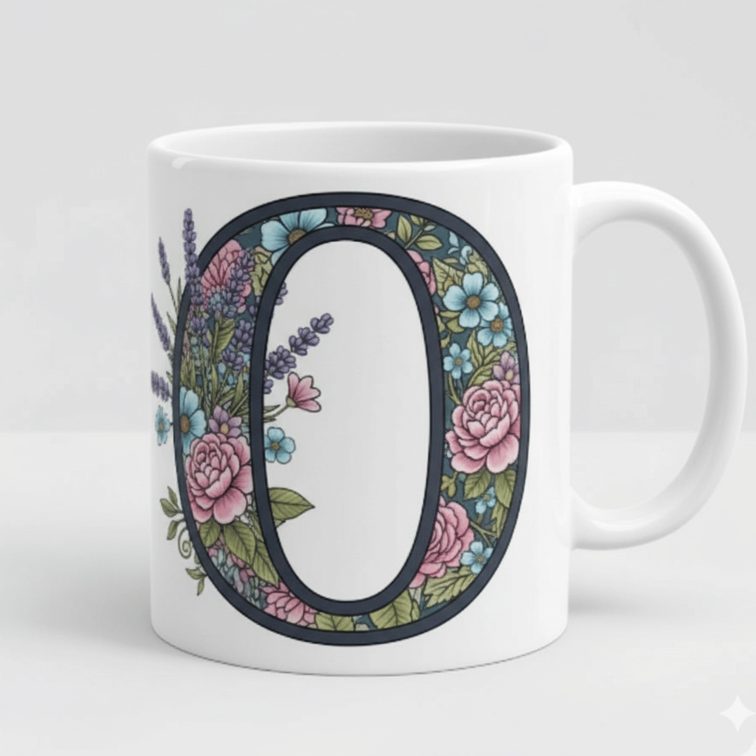 maddock corp Alphabet Printed O Floral Ceramic Coffee Mug 350 mL ( Pack of 1 ) maddock corp Alphabet Printed O Floral Ceramic Coffee Mug 350 mL ( Pack of 1 )