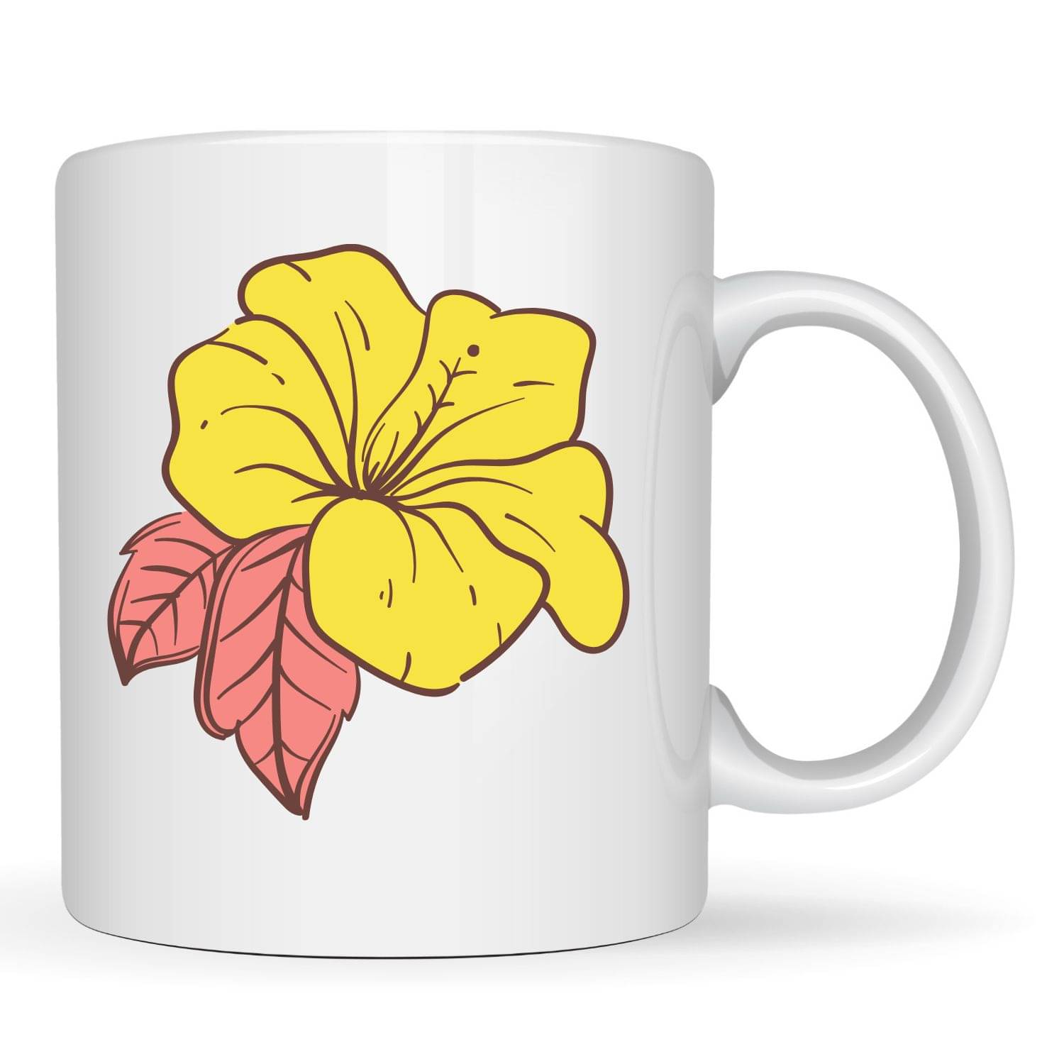     			maddock corp Cute Flower Mug Ceramic Coffee Mug 350 mL ( Pack of 1 )