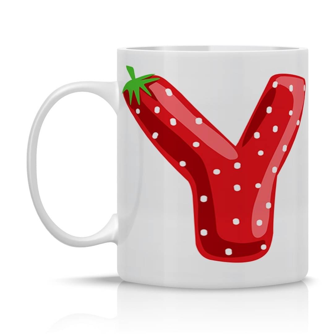     			maddock corp Strawberry Mug Y Ceramic Coffee Mug 350 mL ( Pack of 1 )