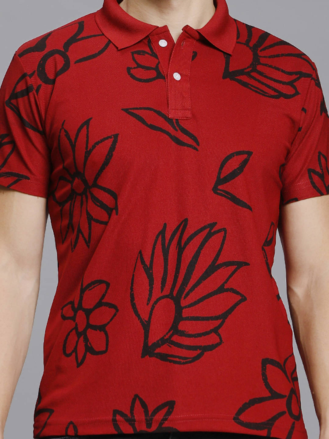 stelvin Men Cotton Blend Regular Fit Printed Polo T Shirt ( Maroon ) stelvin Men Cotton Blend Regular Fit Printed Polo T Shirt ( Maroon )