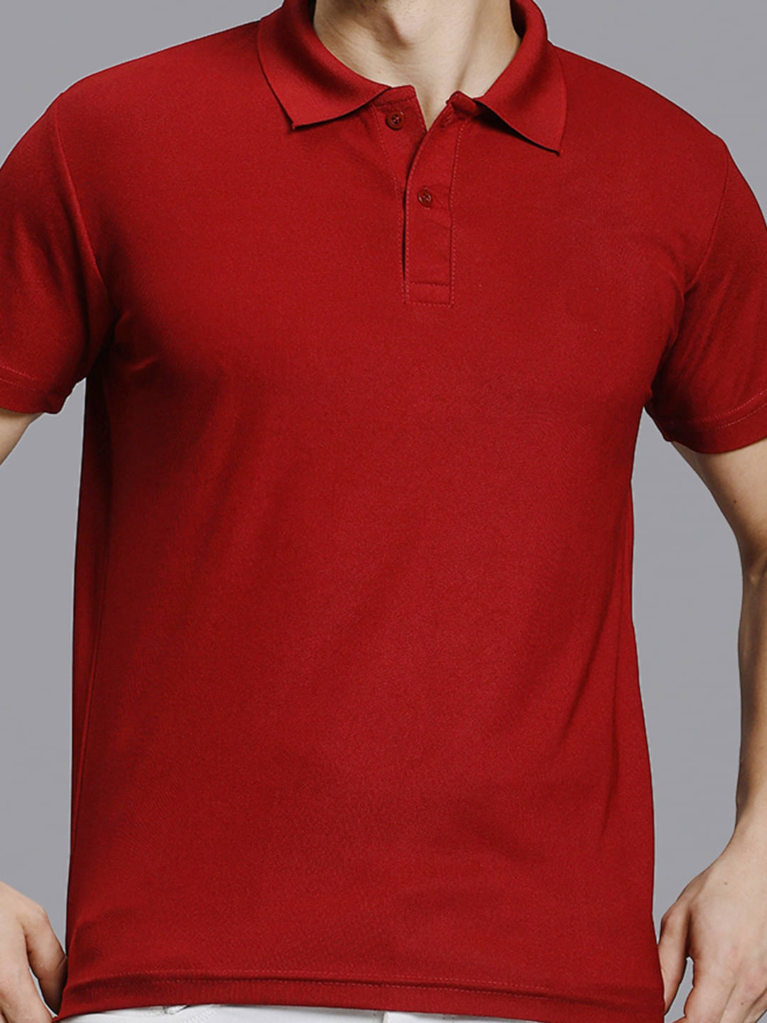     			stelvin Men Cotton Blend Regular Fit Solid Polo T Shirt ( Maroon )