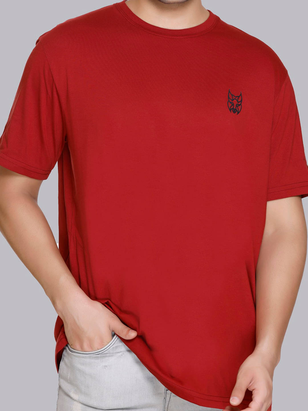 stelvin Men Cotton Blend Regular Fit Printed T-Shirt ( Red ) stelvin Men Cotton Blend Regular Fit Printed T-Shirt ( Red )