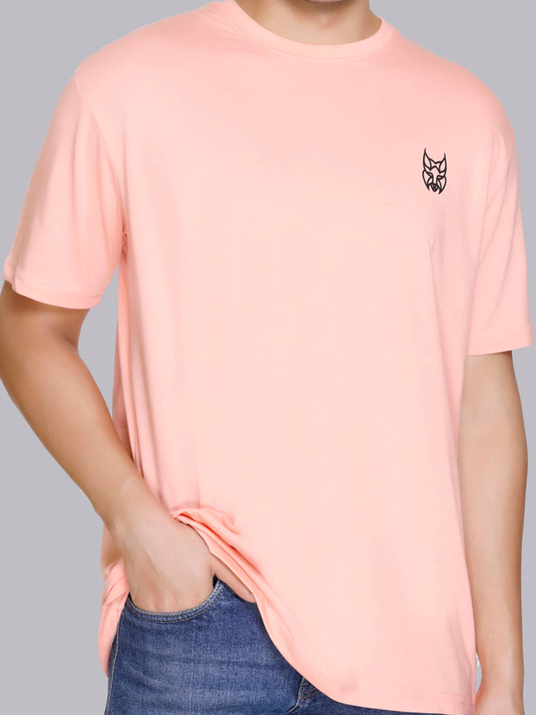     			stelvin Men Cotton Blend Regular Fit Printed T-Shirt ( Peach )